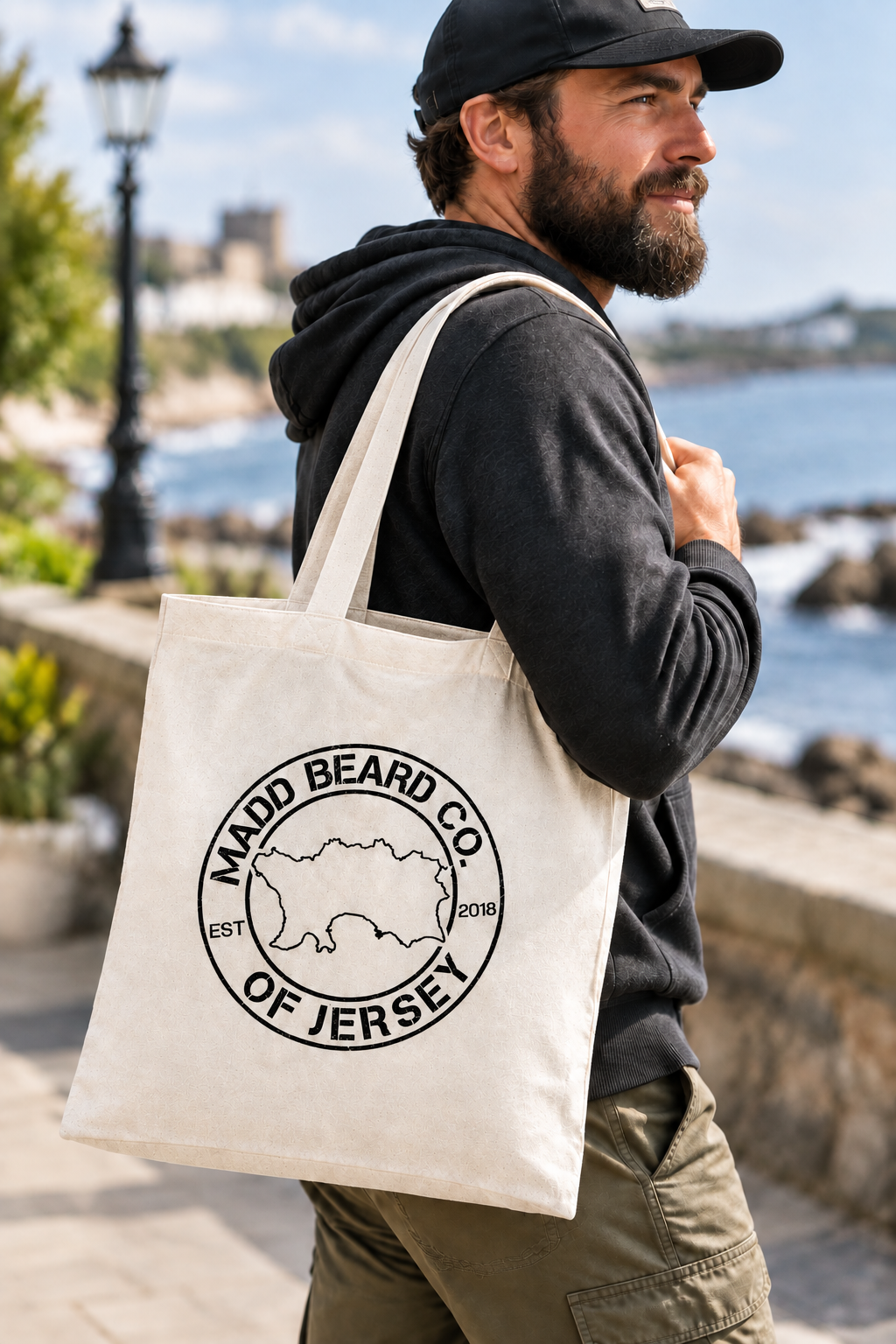 Tote lifestyle image with the organic tag removed